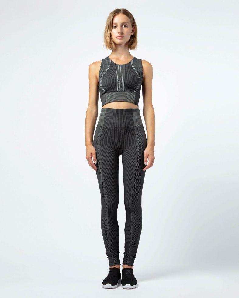 Shop Seamless Leggings Textured Dark Grey